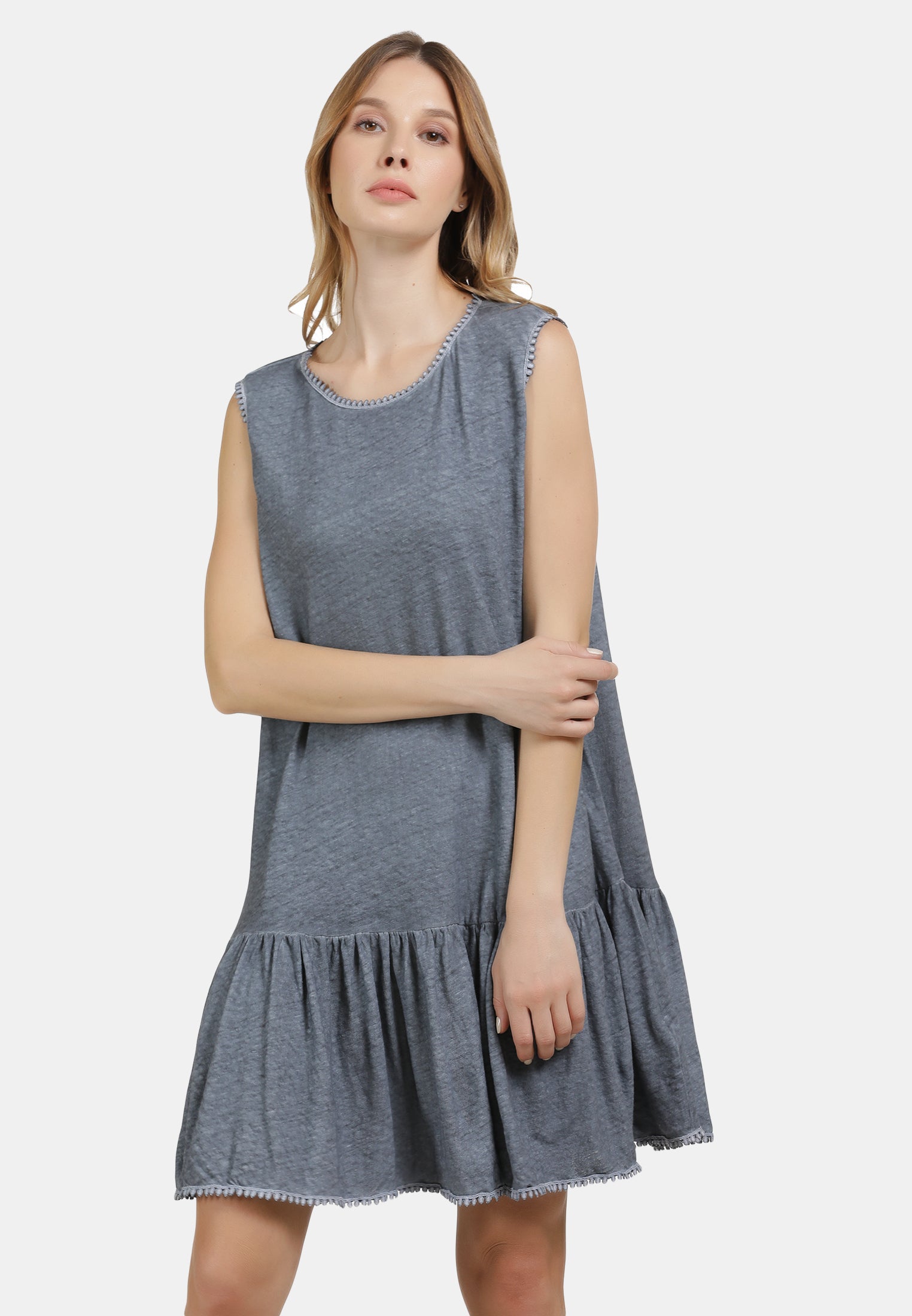 DreiMaster Vintage Women's Leinenkleid