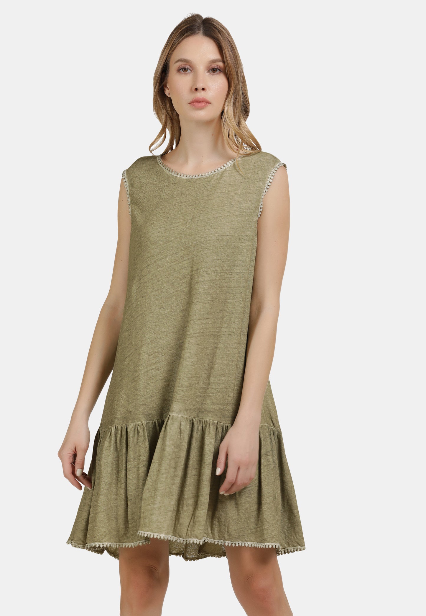 DreiMaster Vintage Women's Leinenkleid