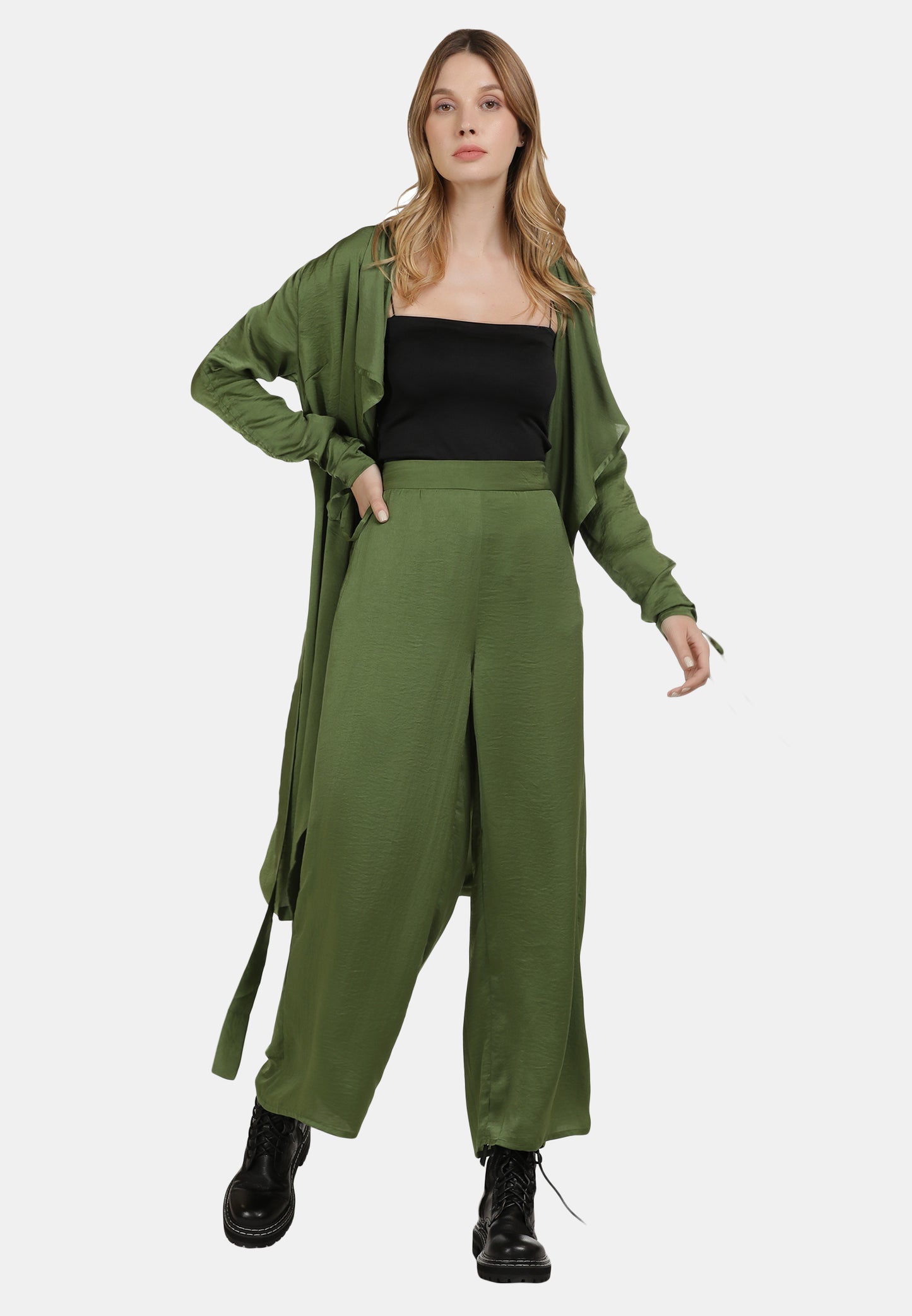 DreiMaster Vintage Women's Satinmantel