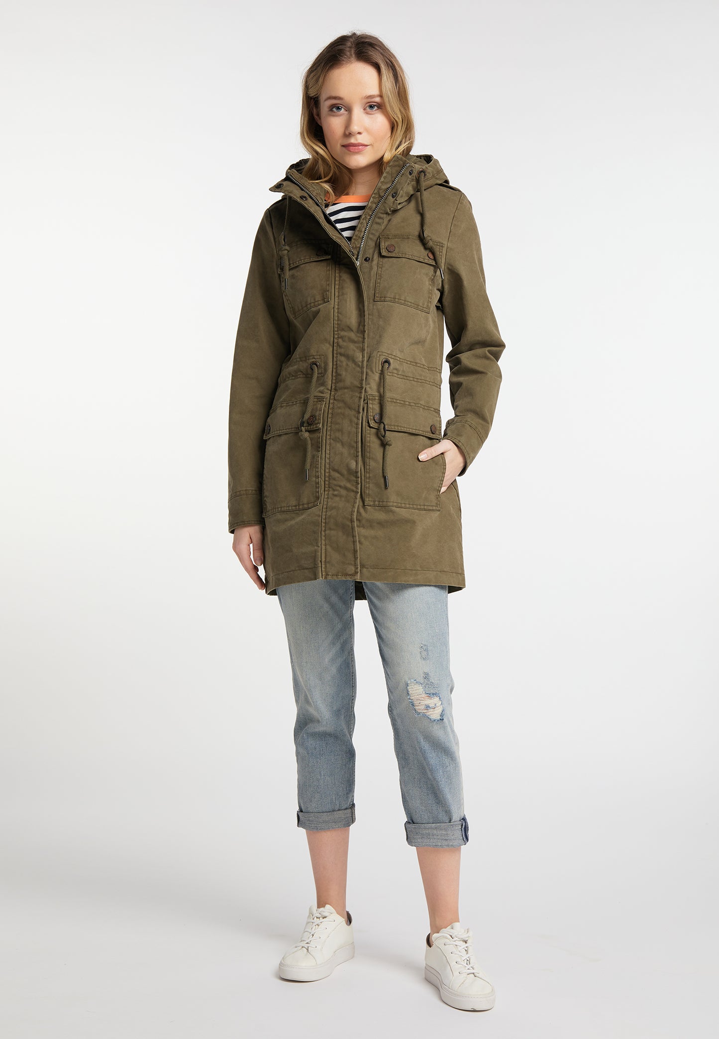 DreiMaster Vintage Damen-Baumwoll-Parka