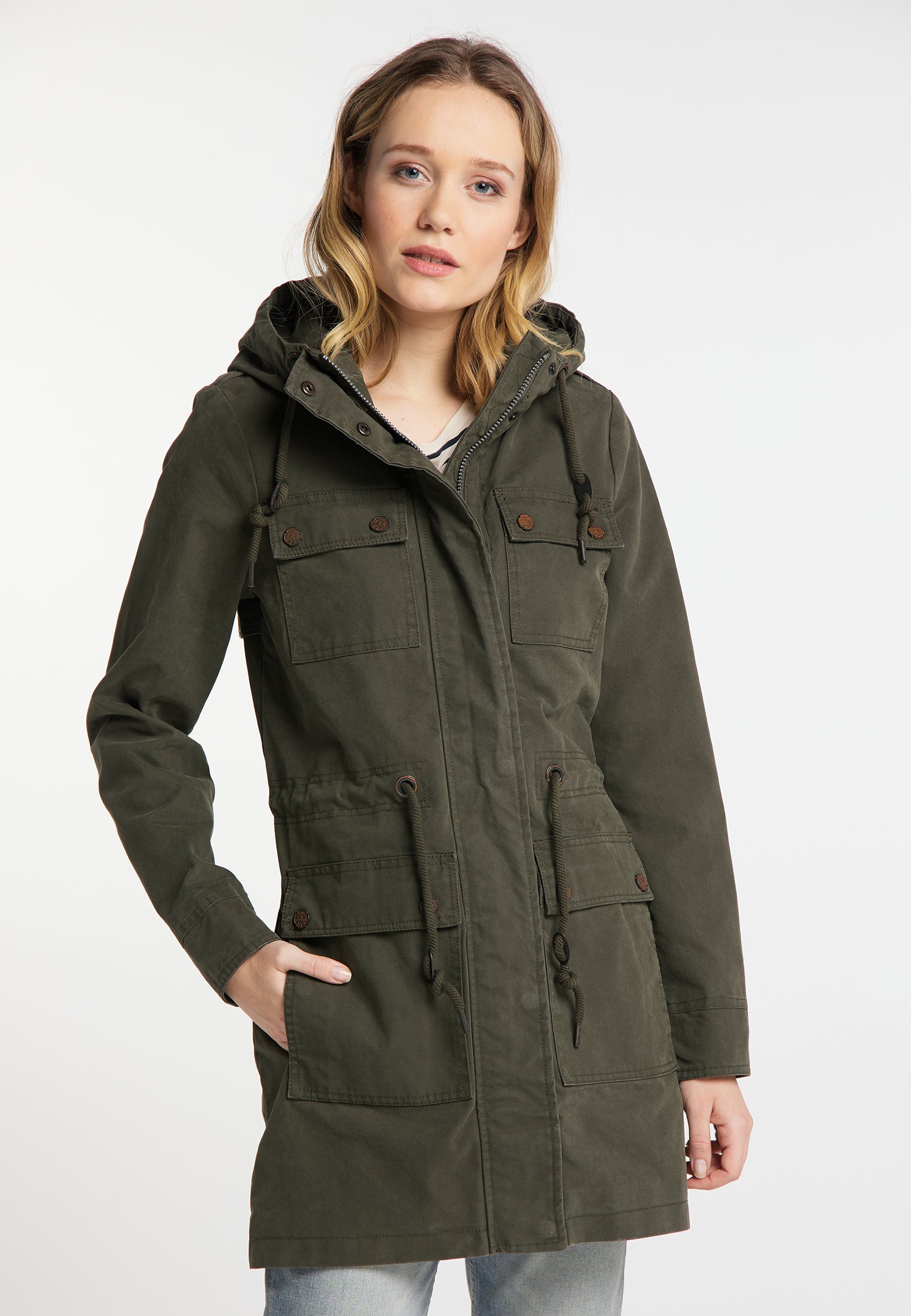 DreiMaster Vintage Damen-Baumwoll-Parka