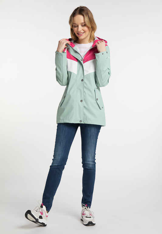 Schmuddelwedda Damen-Farbblock-Regenjacke