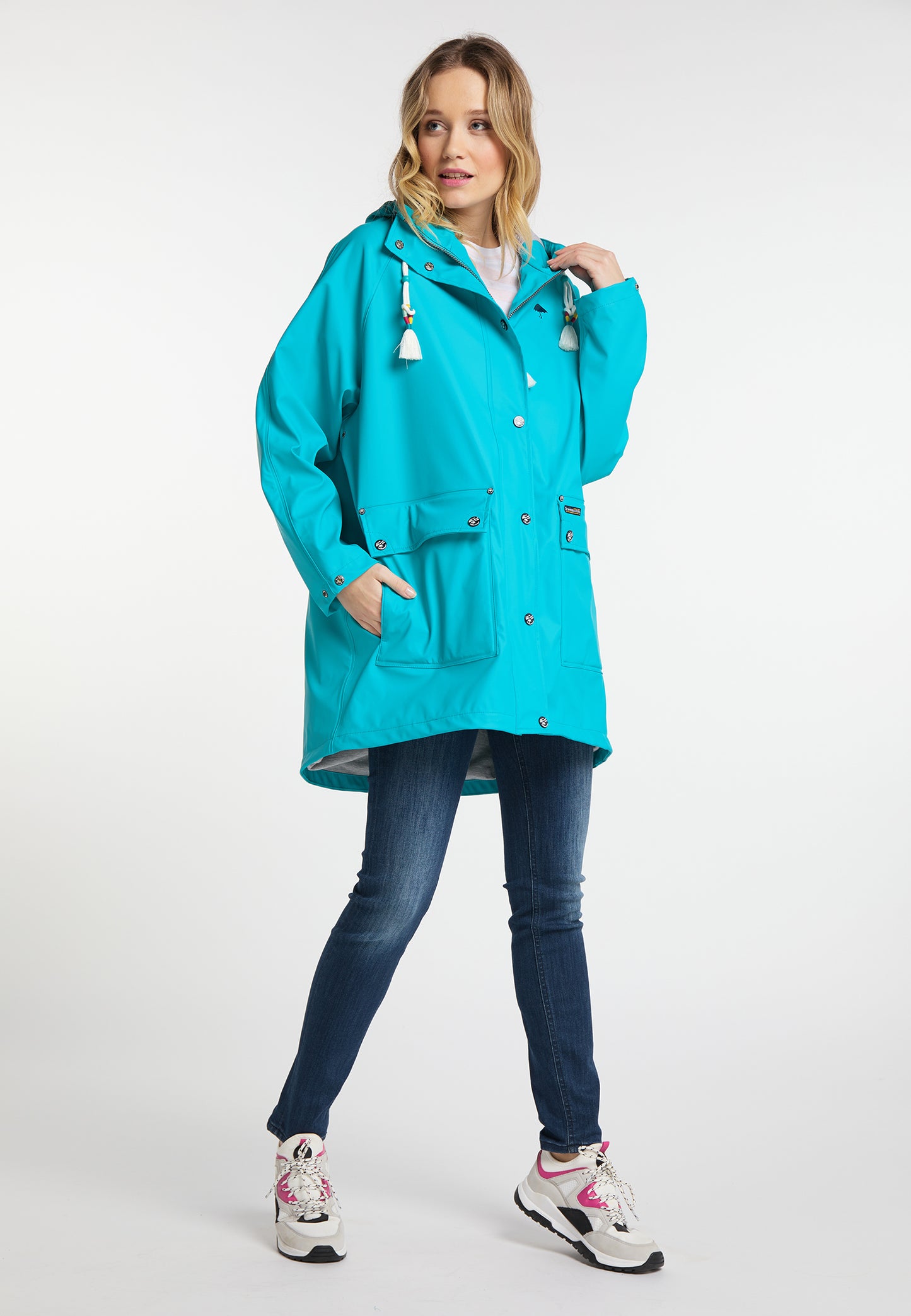 Schmuddelwedda Damen Oversized Regenmantel