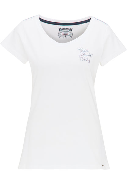 DreiMaster Vintage T-shirt damski z haftem