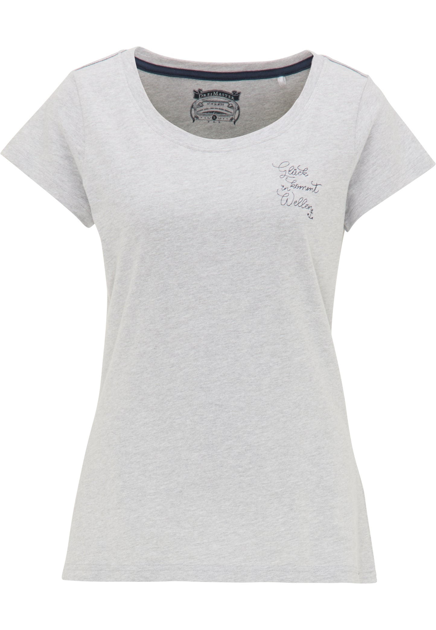 DreiMaster Vintage T-shirt damski z haftem