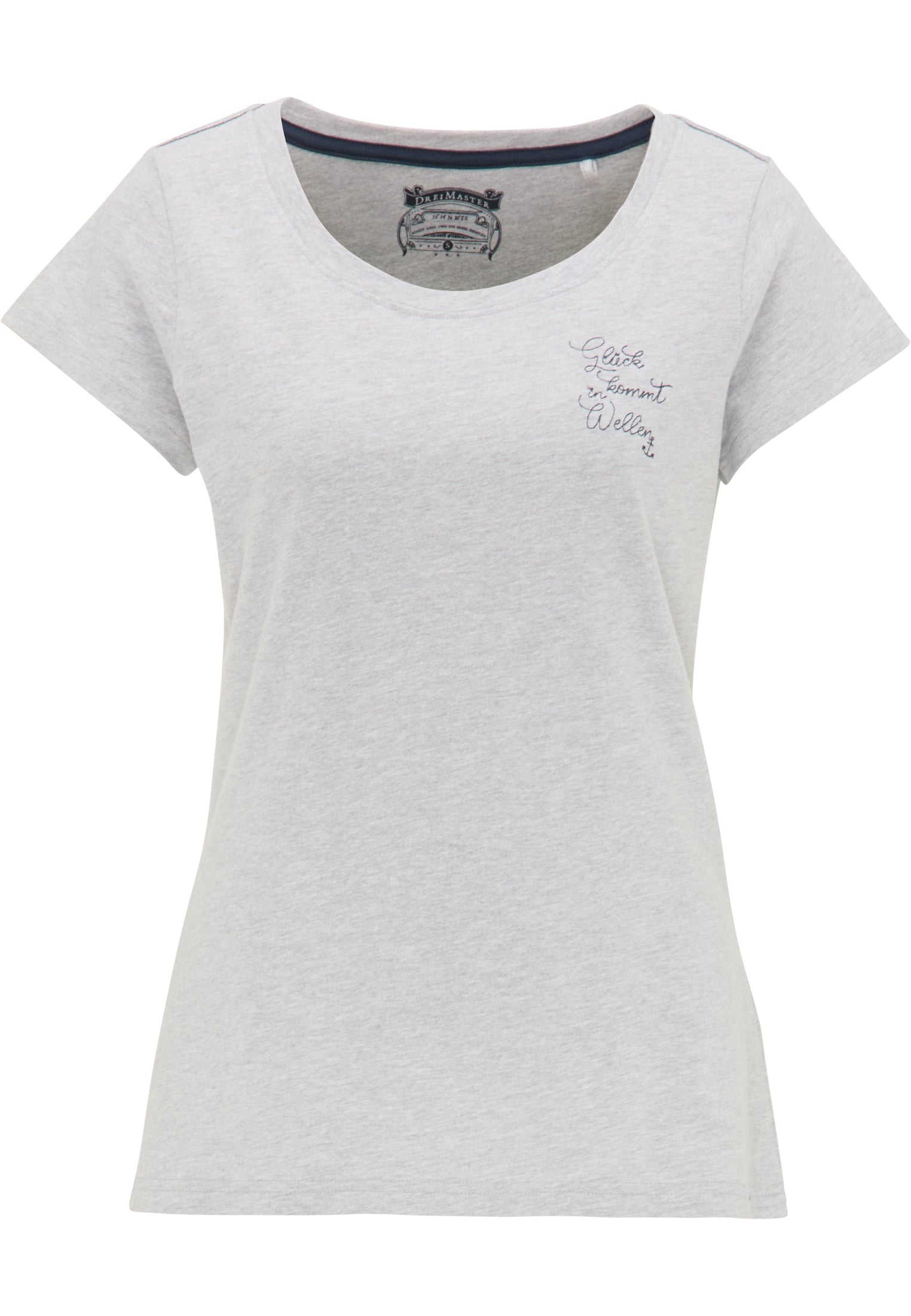 DreiMaster Vintage T-shirt damski z haftem
