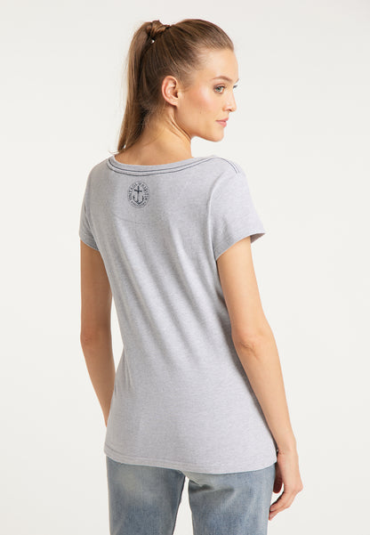 DreiMaster Vintage T-shirt damski z haftem