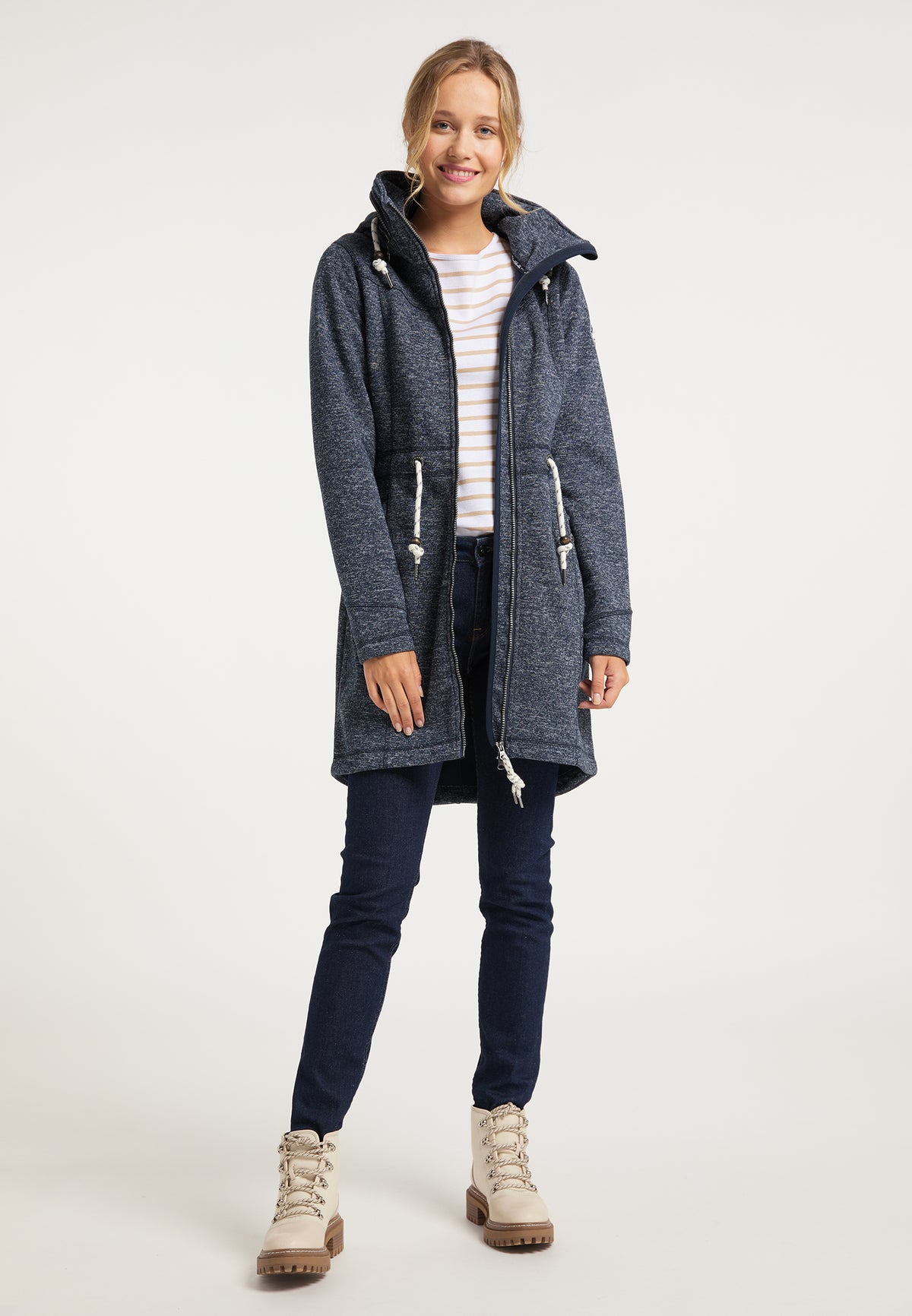 Schmuddelwedda Damen Funktionaler Strickfleecemantel