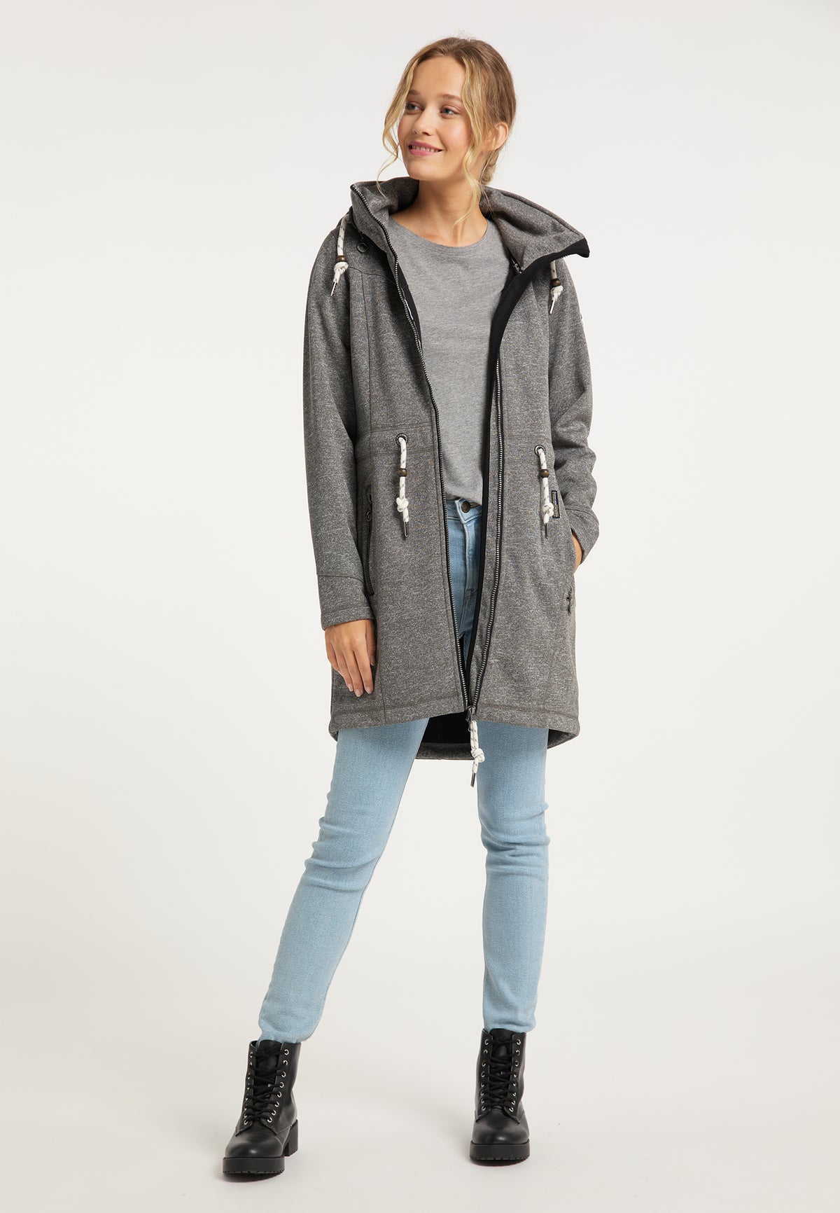 Schmuddelwedda Damen Funktionaler Strickfleecemantel