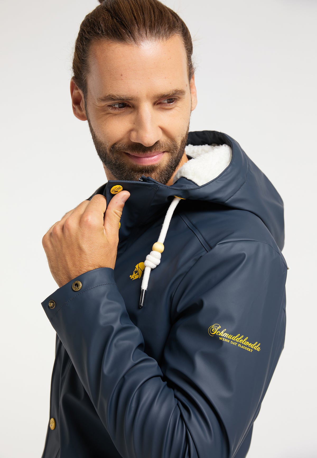 Schmuddelwedda Men's Regenjacke mit Teddyfutter