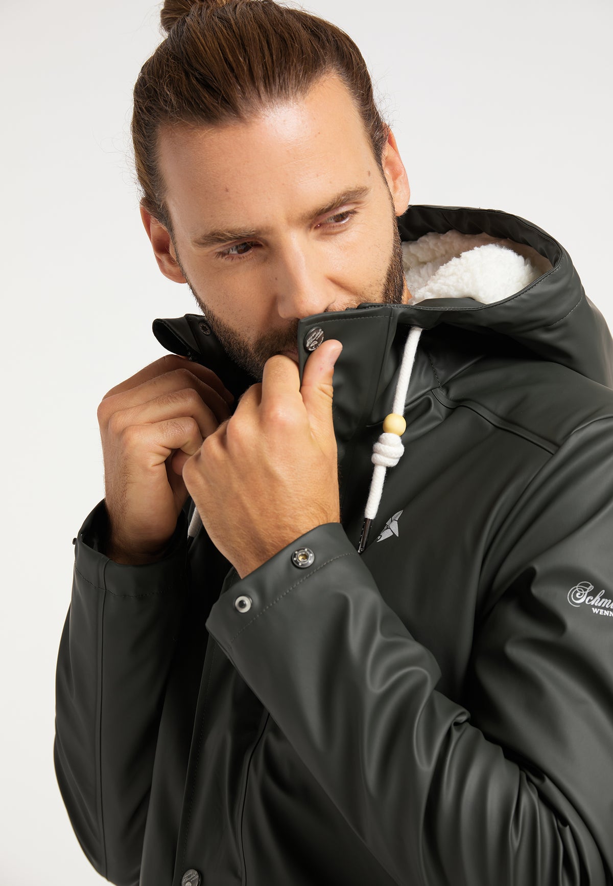 Schmuddelwedda Men's Regenjacke mit Teddyfutter