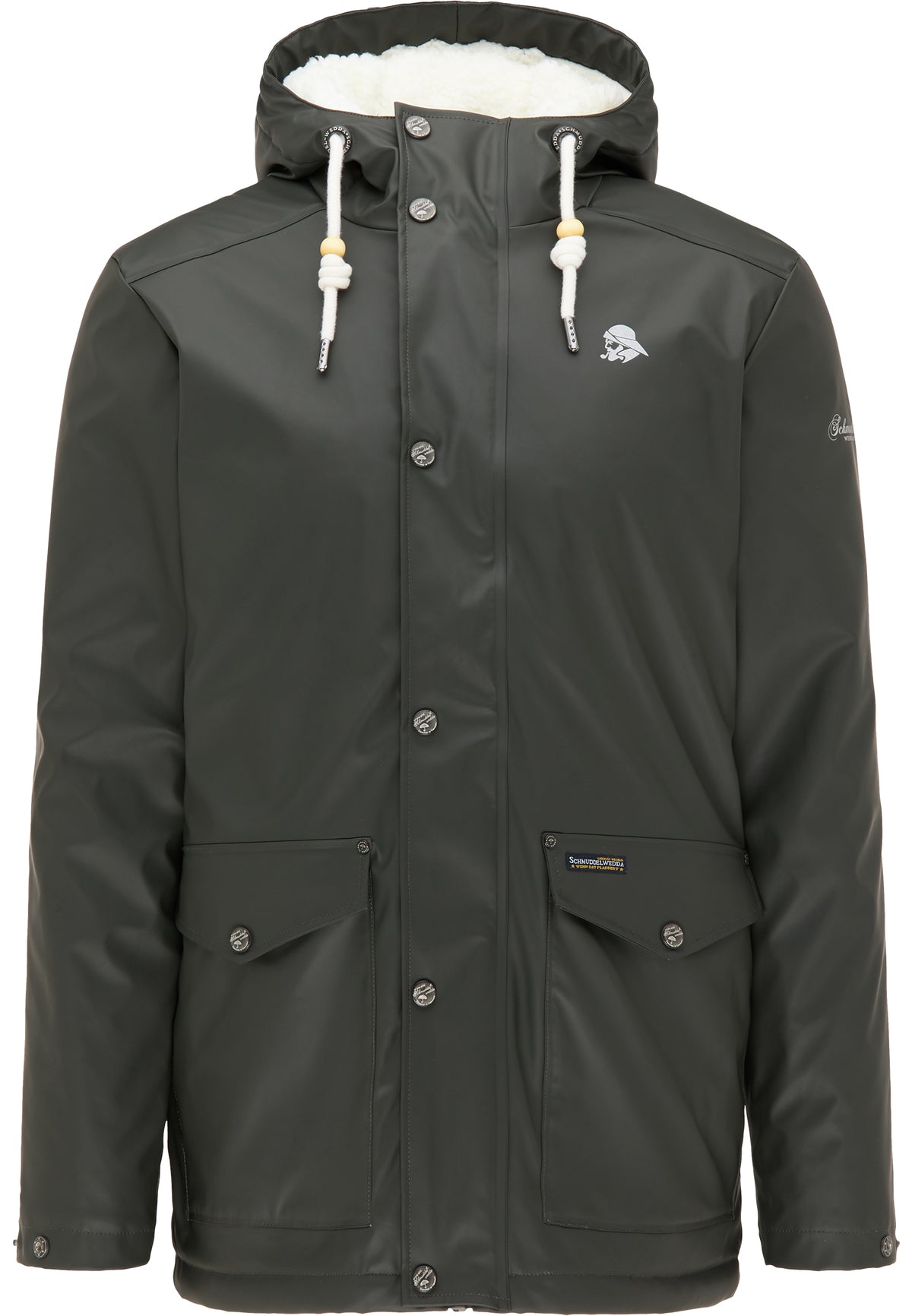 Schmuddelwedda Men's Regenjacke mit Teddyfutter