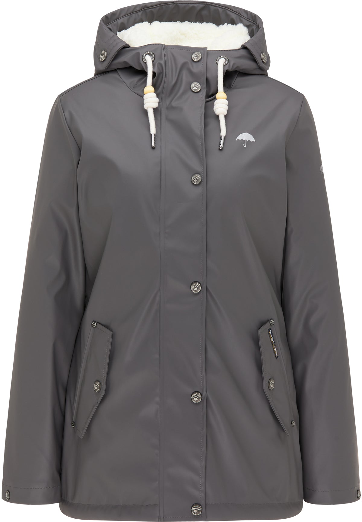 Schmuddelwedda Women's Regenjacke mit Teddyfutter