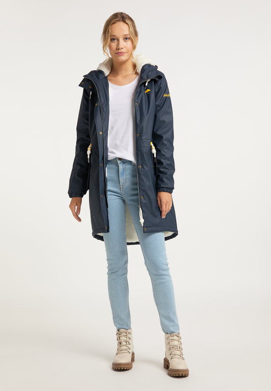 Schmuddelwedda Women's Regenmantel mit Teddyfutter