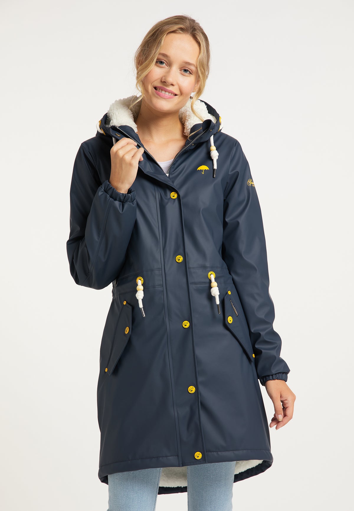 Schmuddelwedda Women's Regenmantel mit Teddyfutter