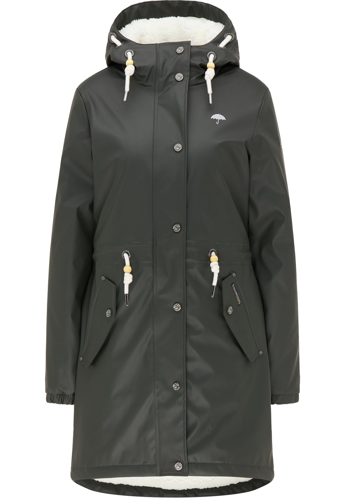 Schmuddelwedda Women's Regenmantel mit Teddyfutter