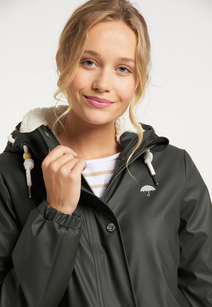 Schmuddelwedda Women's Regenmantel mit Teddyfutter