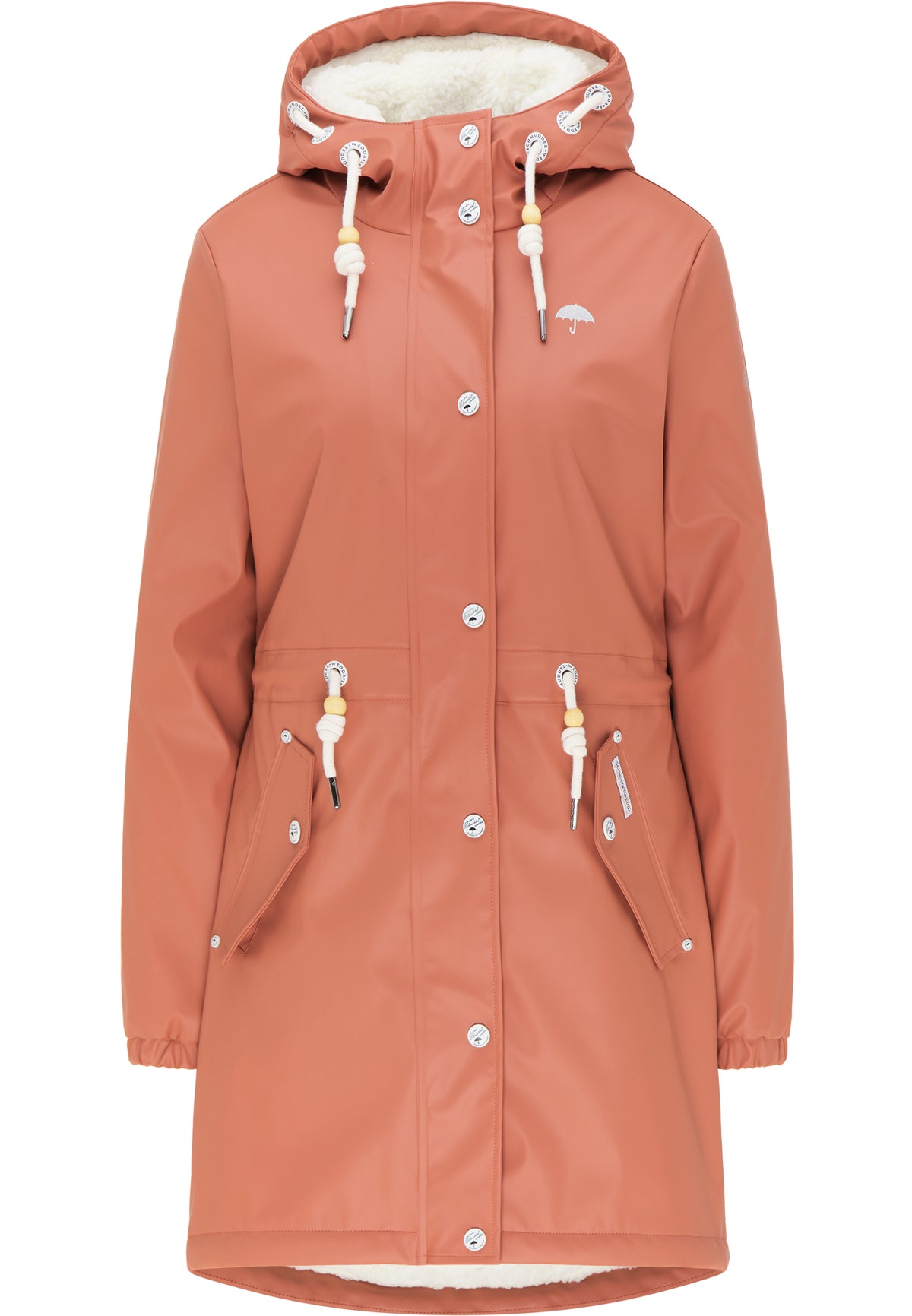 Schmuddelwedda Women's Regenmantel mit Teddyfutter
