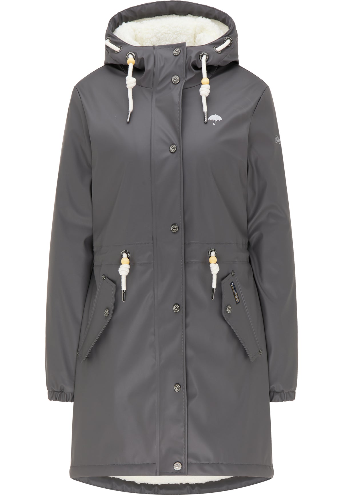 Schmuddelwedda Women's Regenmantel mit Teddyfutter