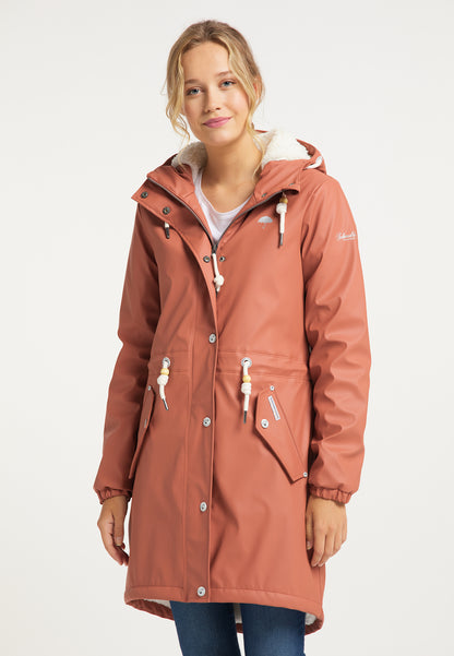 Schmuddelwedda Women's Regenmantel mit Teddyfutter