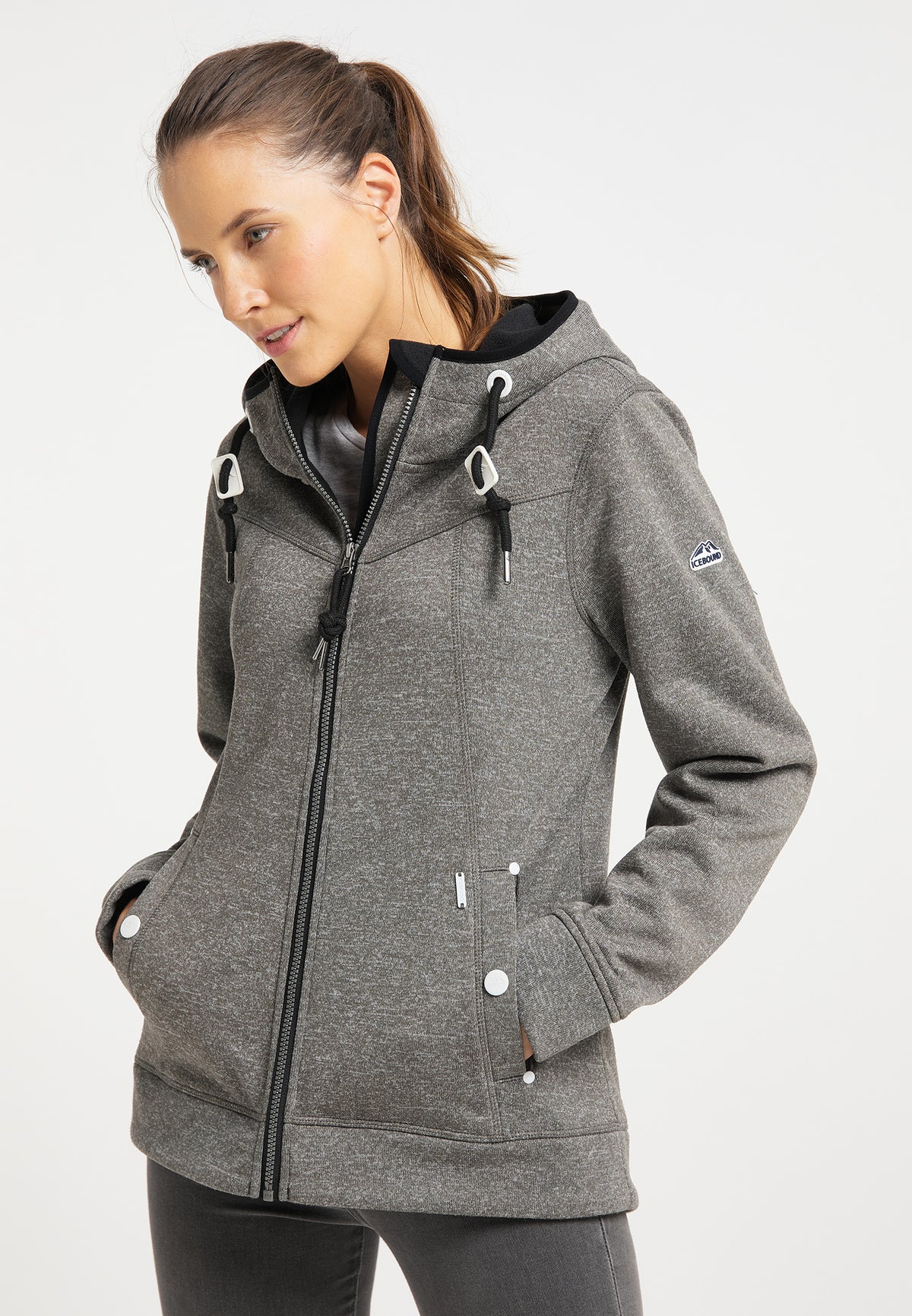 ICEBOUND Damen funktionale Strickfleecejacke