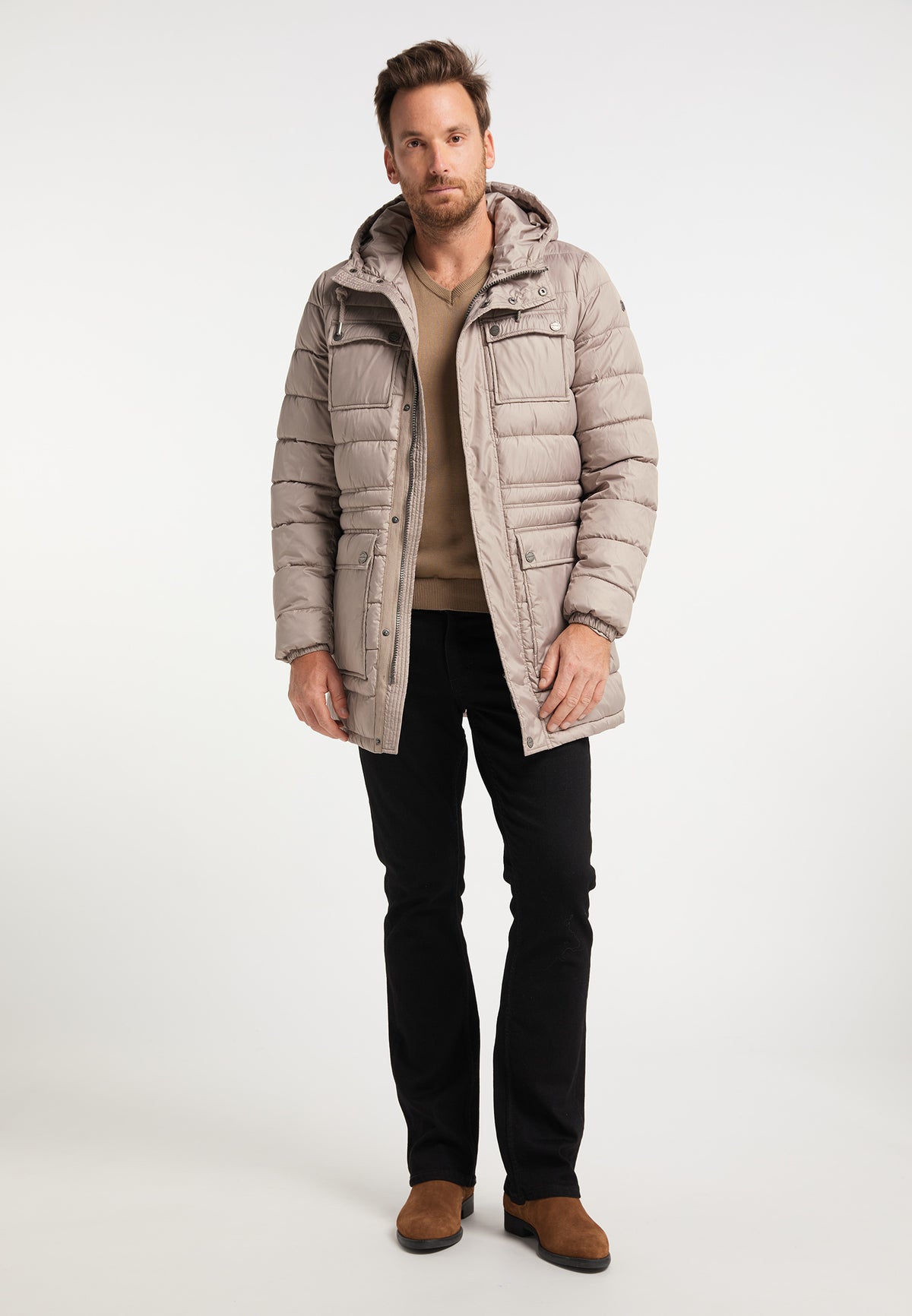 DreiMaster Klassik Men's Lange Winterjacke