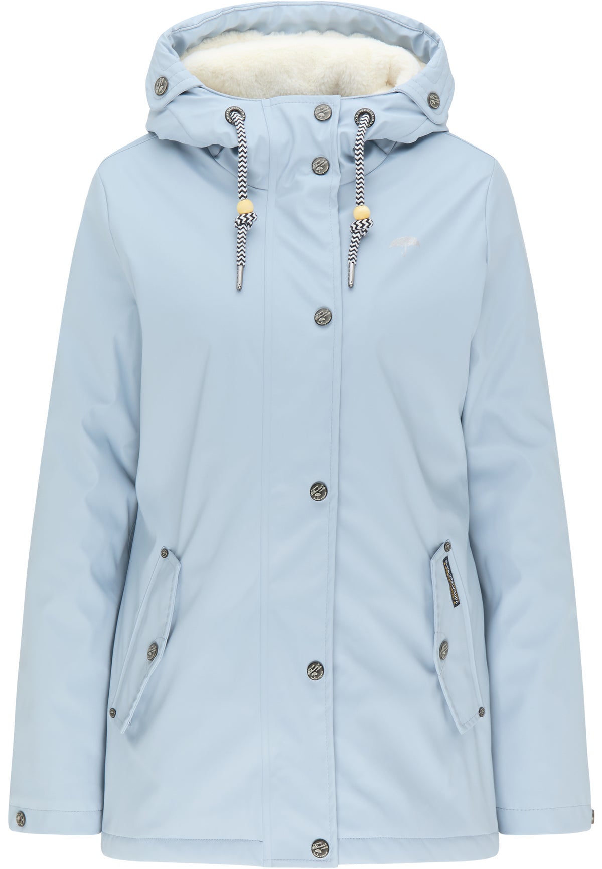 Schmuddelwedda Damen-Regenjacke mit Teddyfutter