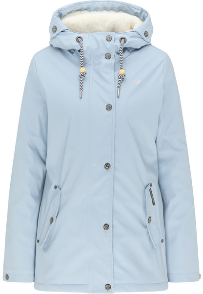 Schmuddelwedda Damen-Regenjacke mit Teddyfutter