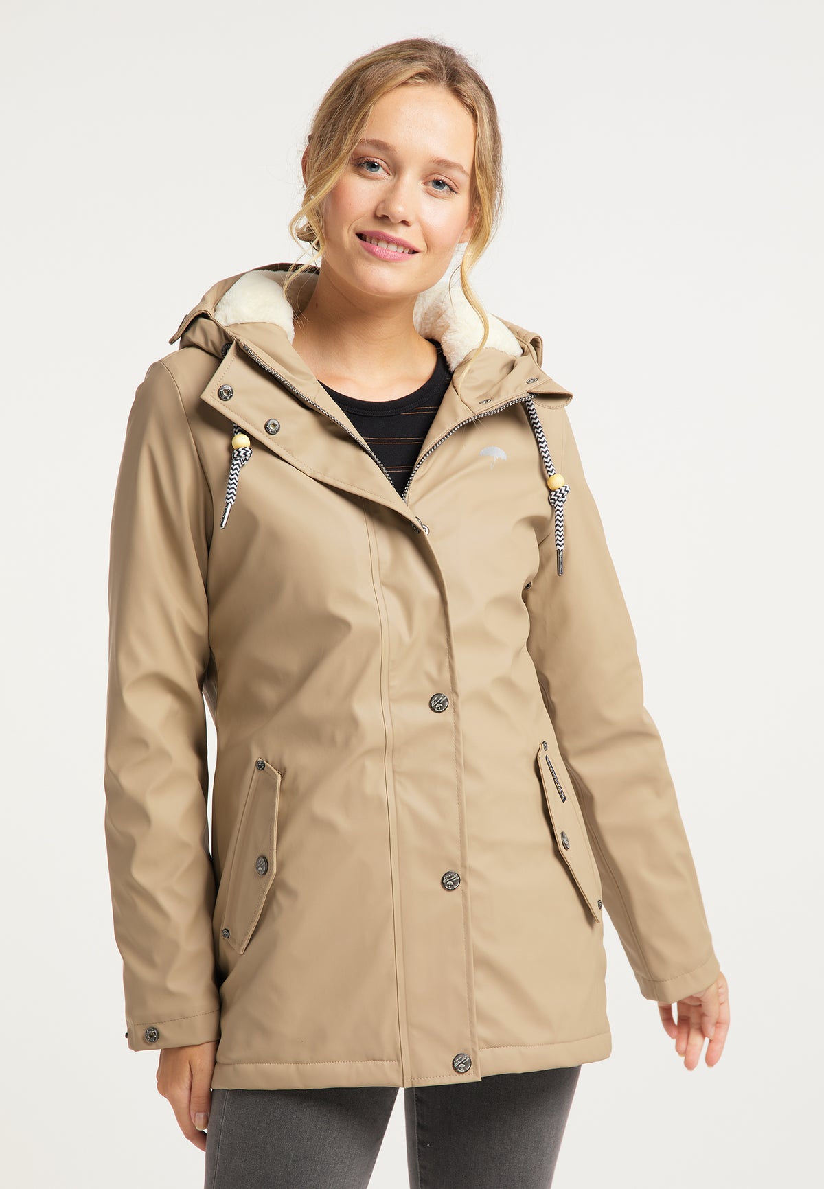 Schmuddelwedda Women's Regenjacke mit Teddyfutter