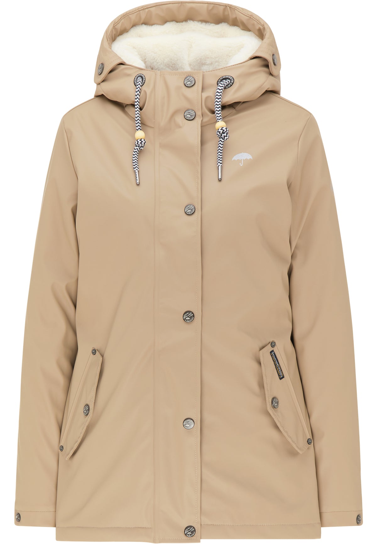 Schmuddelwedda Women's Regenjacke mit Teddyfutter