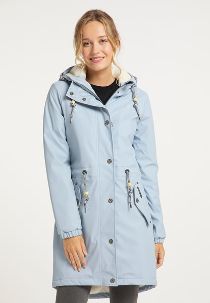 Schmuddelwedda Women's Regenmantel mit Teddyfutter