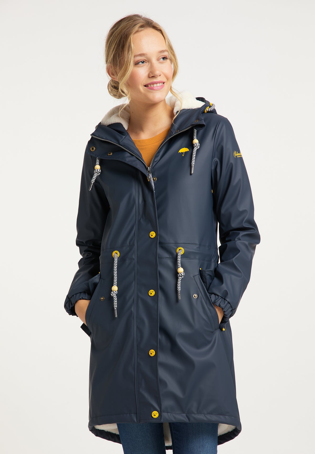 Schmuddelwedda Women's Regenmantel mit Teddyfutter