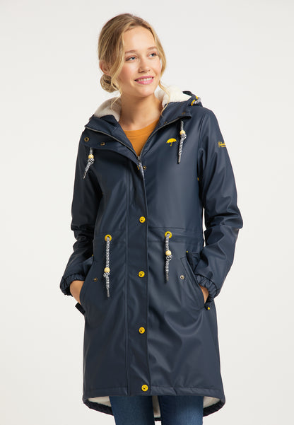 Schmuddelwedda Women's Regenmantel mit Teddyfutter