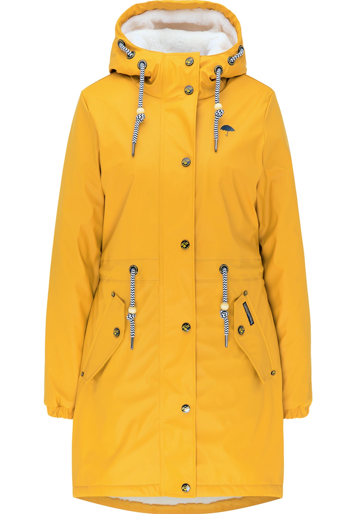 Schmuddelwedda Women's Regenmantel mit Teddyfutter