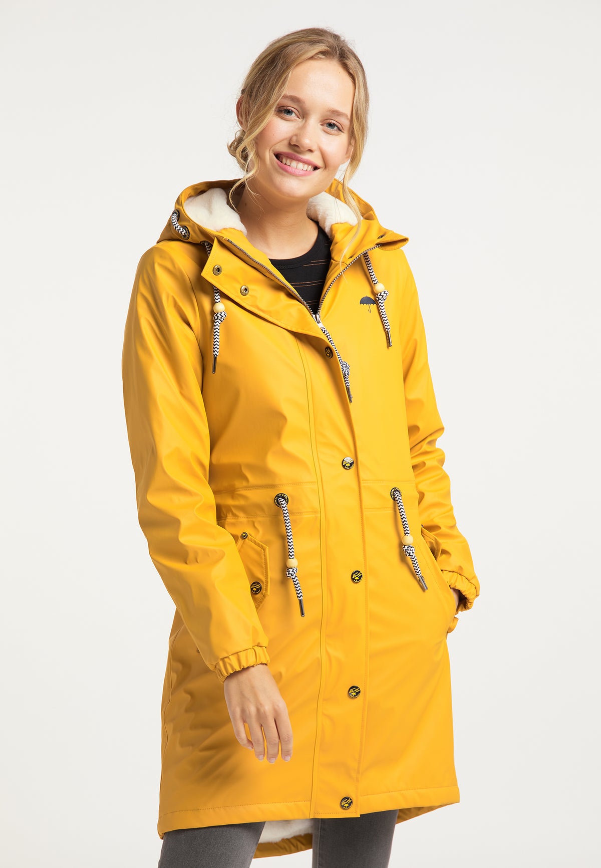 Schmuddelwedda Women's Regenmantel mit Teddyfutter