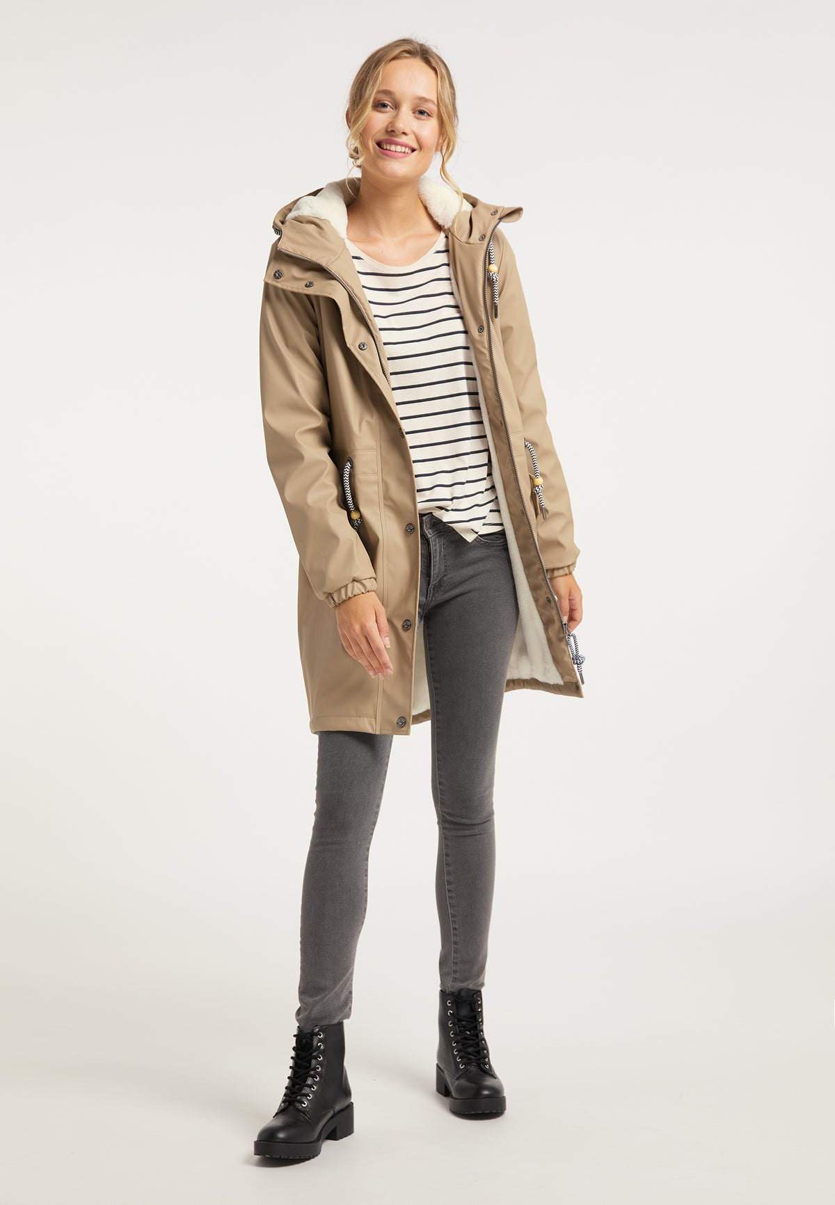 Schmuddelwedda Women's Regenmantel mit Teddyfutter