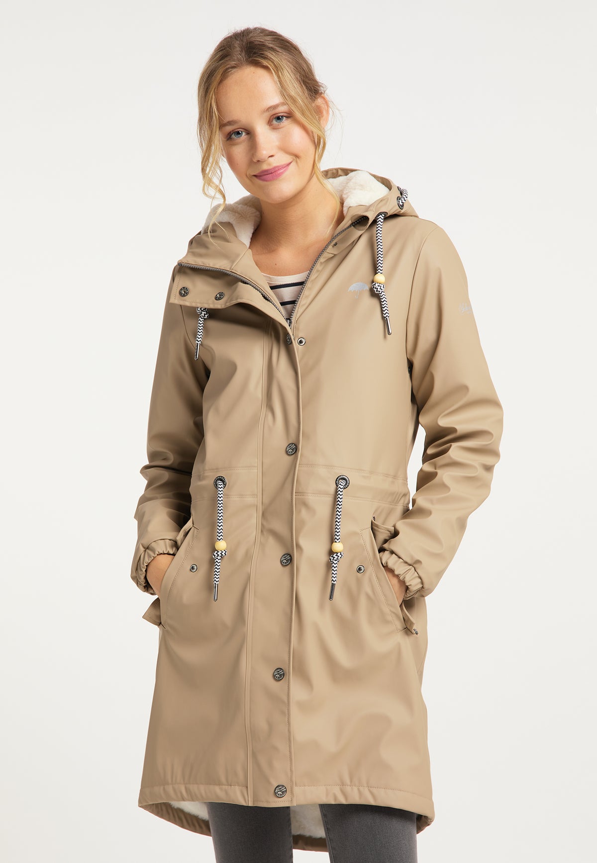 Schmuddelwedda Women's Regenmantel mit Teddyfutter