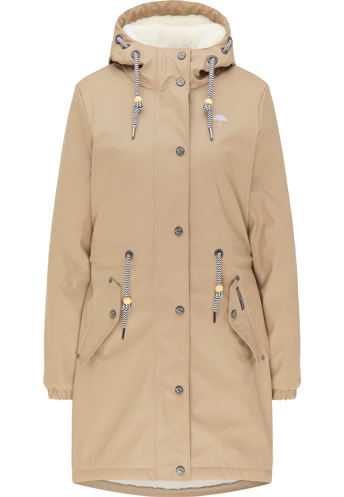 Schmuddelwedda Women's Regenmantel mit Teddyfutter