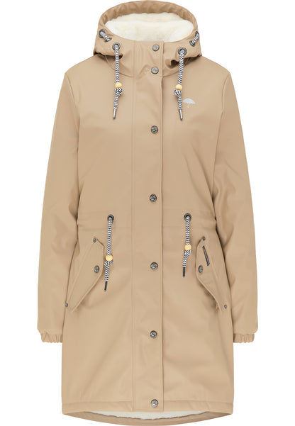 Schmuddelwedda Women's Regenmantel mit Teddyfutter