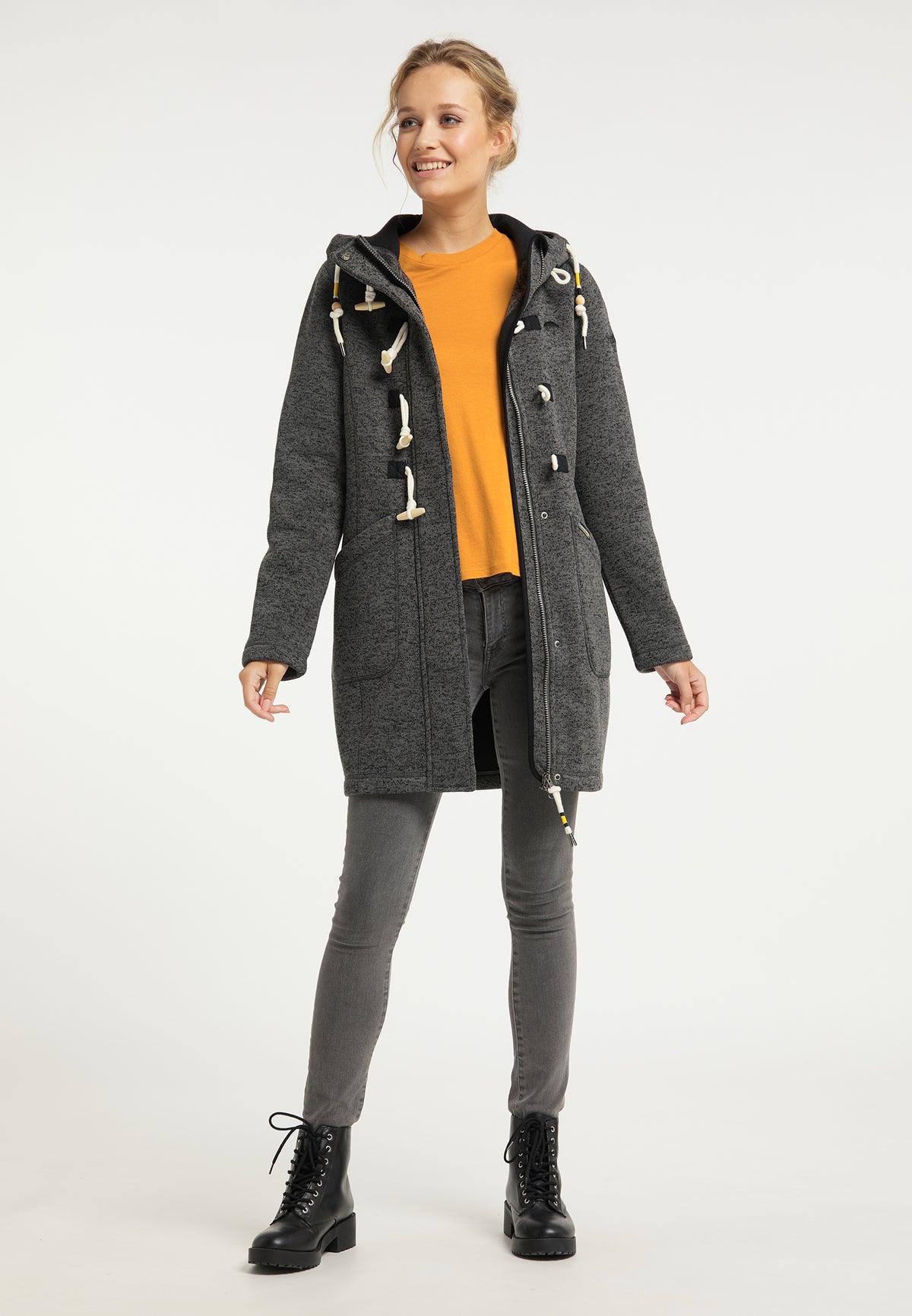 Schmuddelwedda Women's Strickfleece-Dufflecoat