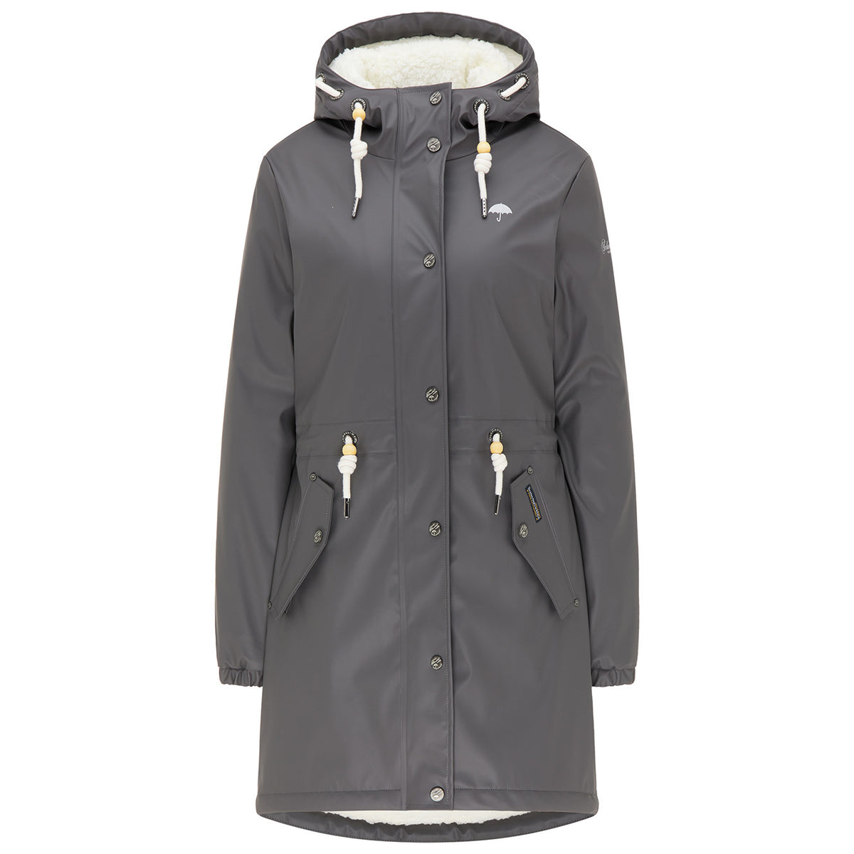 Schmuddelwedda Women's Regenmantel mit Teddyfutter