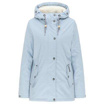 Schmuddelwedda Damen-Regenjacke mit Teddyfutter