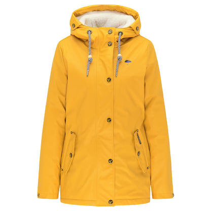 Schmuddelwedda Damen-Regenjacke mit Teddyfutter
