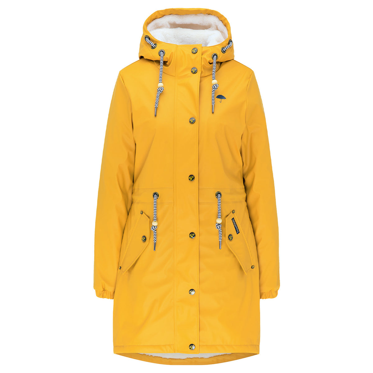 Schmuddelwedda Women's Regenmantel mit Teddyfutter
