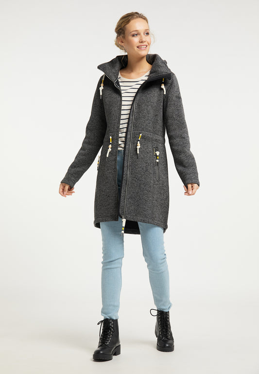 Schmuddelwedda Damen-Strickfleecemantel