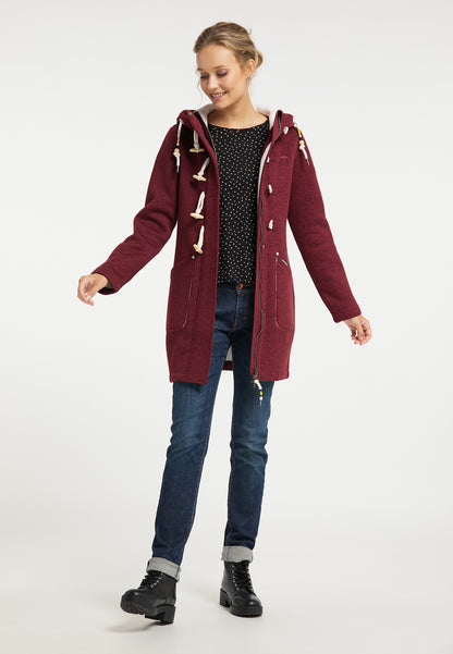 Schmuddelwedda Damen-Strickfleece-Dufflecoat