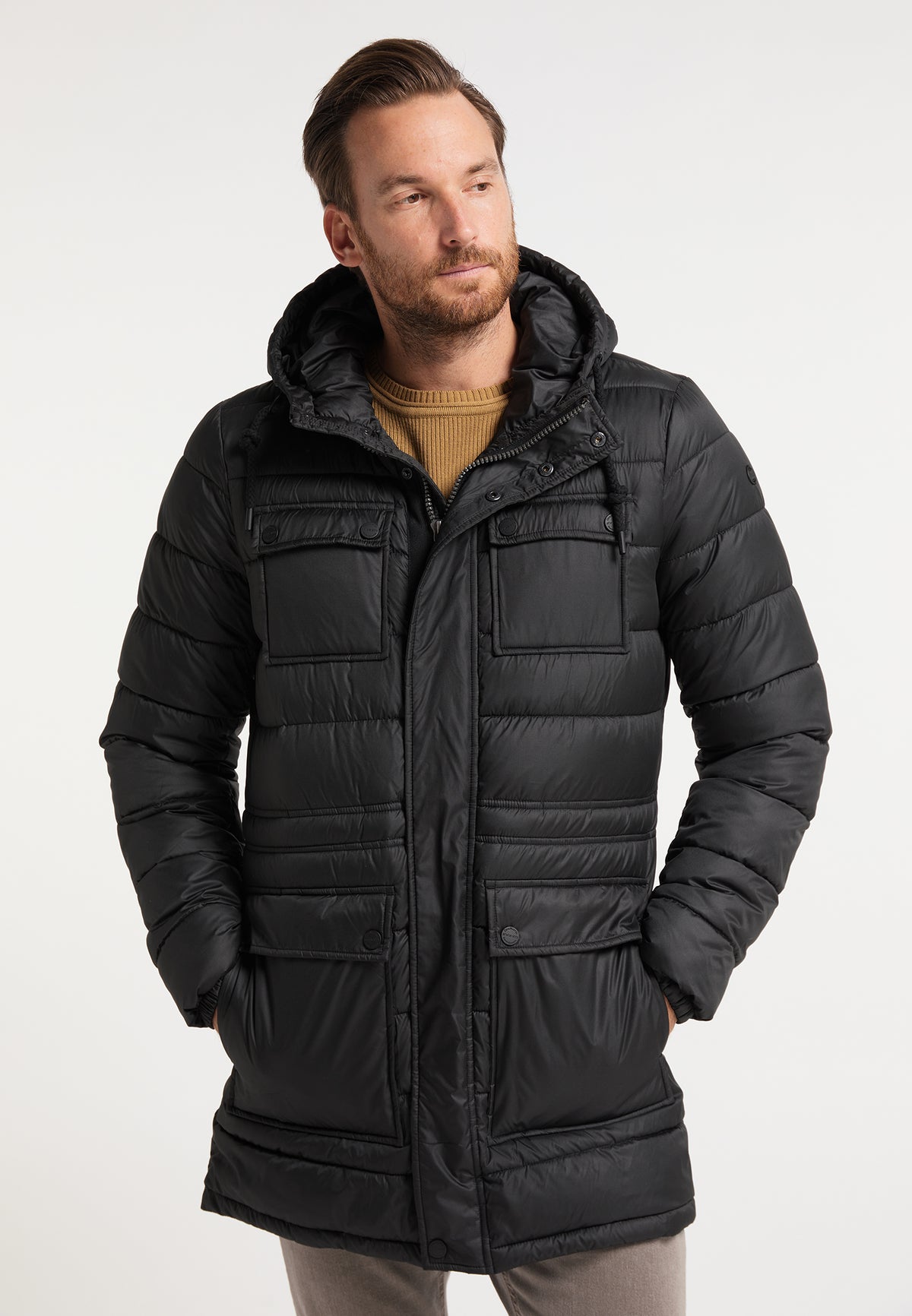 DreiMaster Klassik Men's Lange Winterjacke